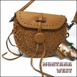 New - Montana West 100% Real Leather Crossbody Bag